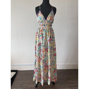 Women's Meet Me In Santorini Maxi Dress Size XS Floral Summer Beach Resort Vacay